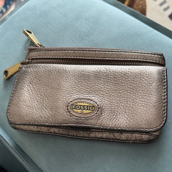 Fossil Handbags - Fossil Bronze Zip Wallet